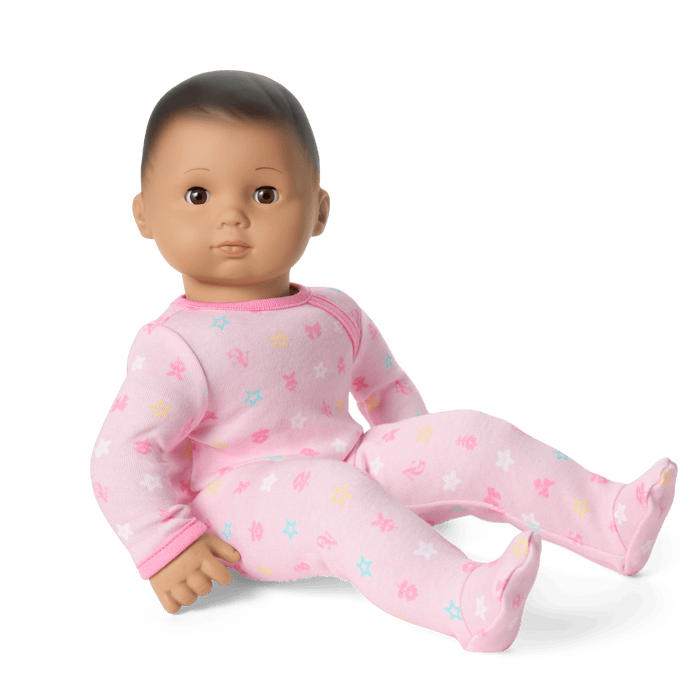 Bitty Baby® Doll #5 with dark-brown hair in Pastel Pink P6
