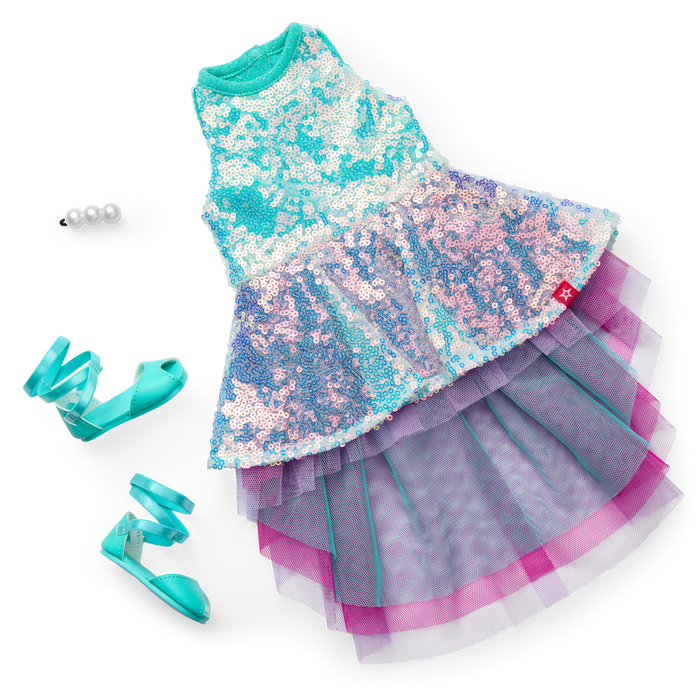 Glam Shimmering Ocean Outfit for 18-inch Dolls P5