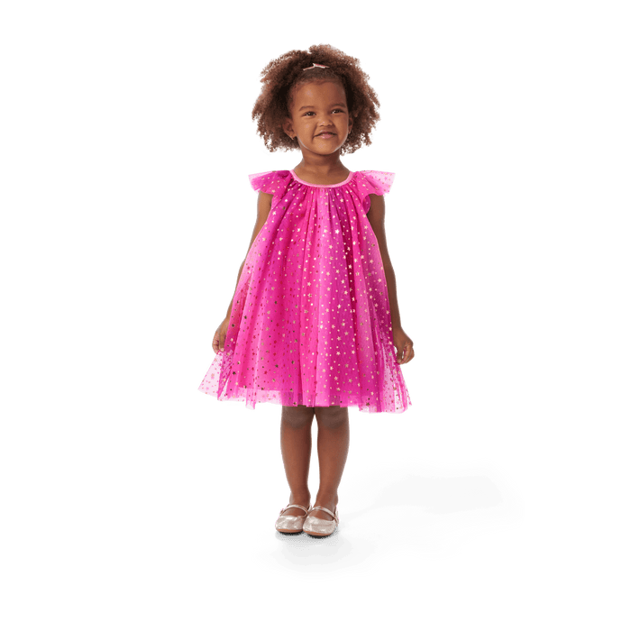 Pink Party-Ready Dress for Little Girls (Bitty Baby®) M8