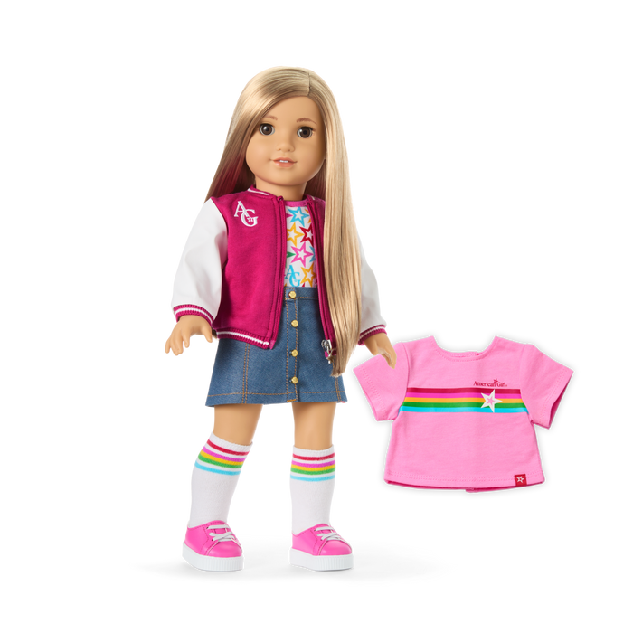 Truly Me™ 18-inch Doll #131 with straight blonde hair N3