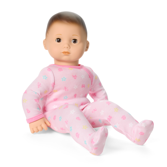 Bitty Baby® Doll #2 with brown hair in Pastel Pink N7