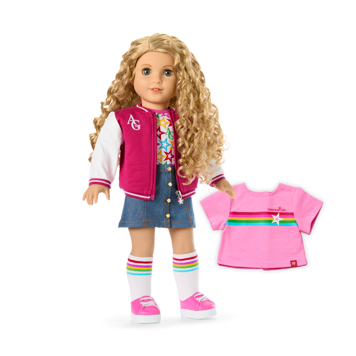 Truly Me™ 18-inch Doll #115 with curly blonde hair R9
