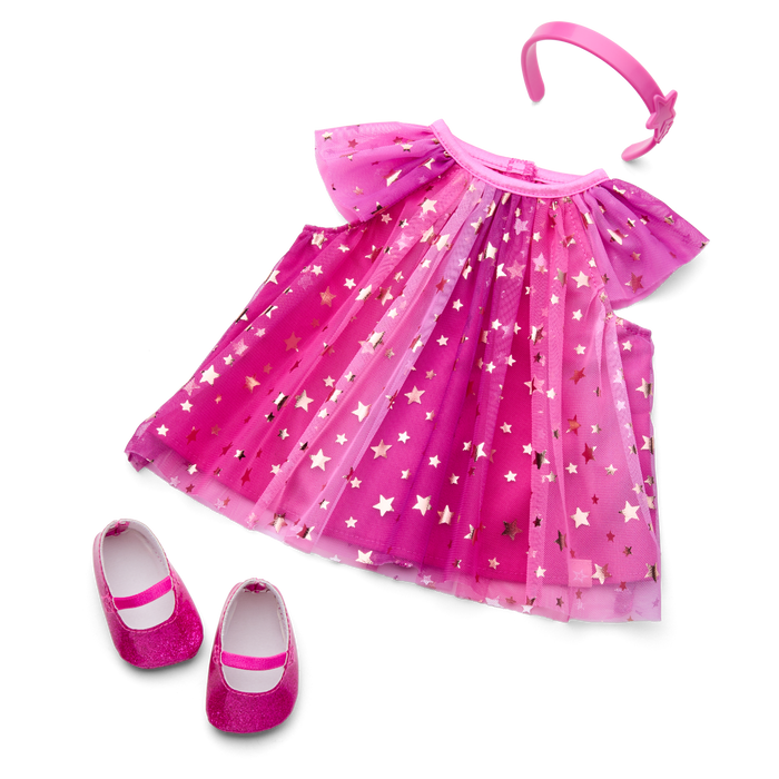 Pink Party-Ready Dress for Bitty Baby® Dolls Q5