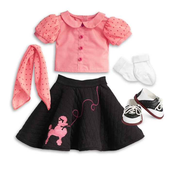 Maryellen's™ Poodle Skirt Outfit for 18-inch Dolls (Historical Characters) R4