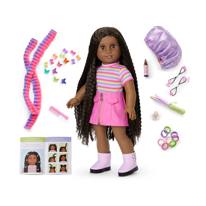 Long Hair Looks™ by Truly Me™ 18-inch Doll #135 & hair accessories O3