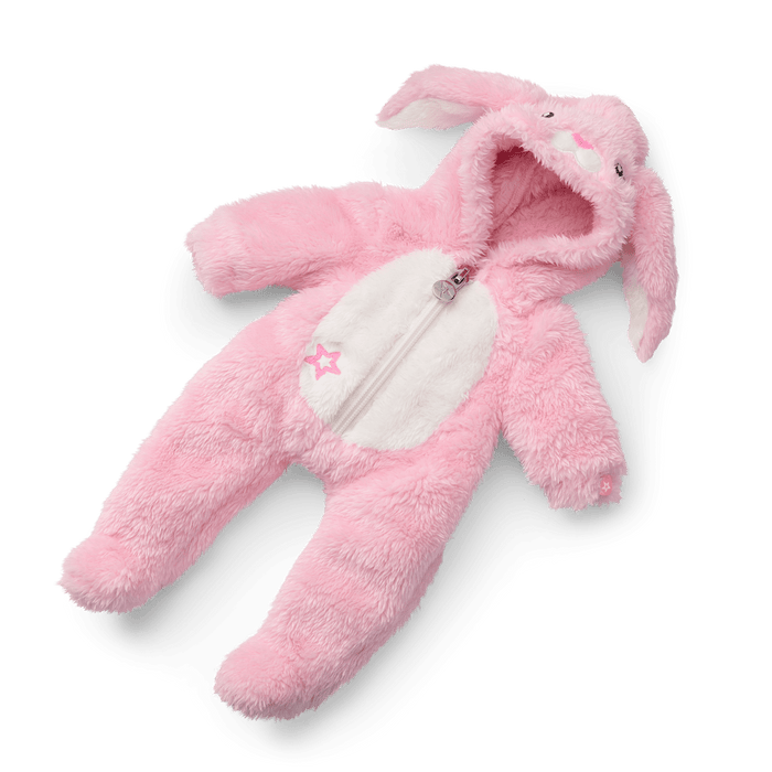 Playful Pink Bunny One-Piece Outfit for Bitty Baby® Dolls M4