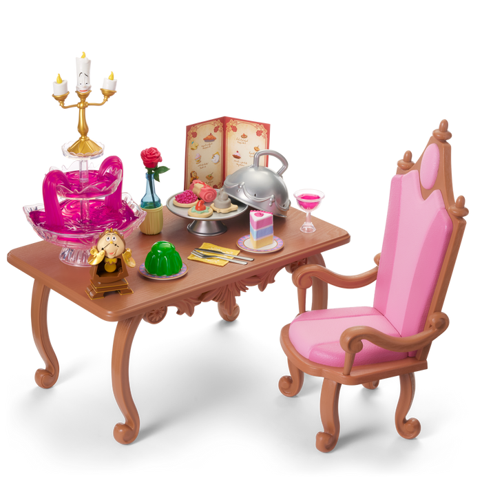 Disney Princess Belle Enchanted Castle Dining Set & Friends for 18-inch Dolls by American Girl® Q4