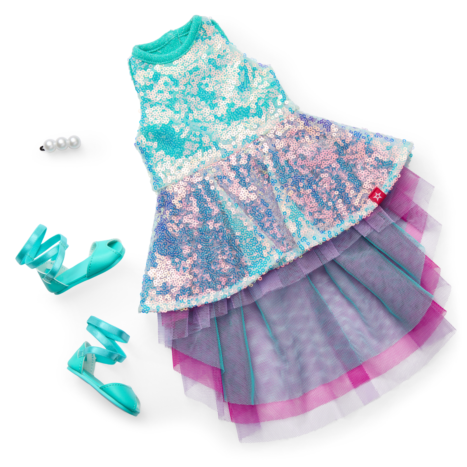 Glam Shimmering Ocean Outfit for 18-inch Dolls P5