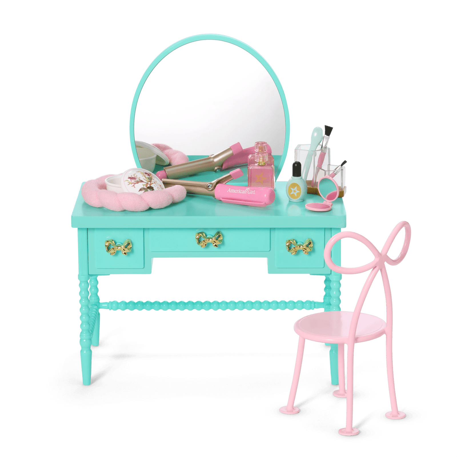 Raquel’s™ Vintage Vanity for 18-inch Dolls (Girl of the Year™ 2026) O3