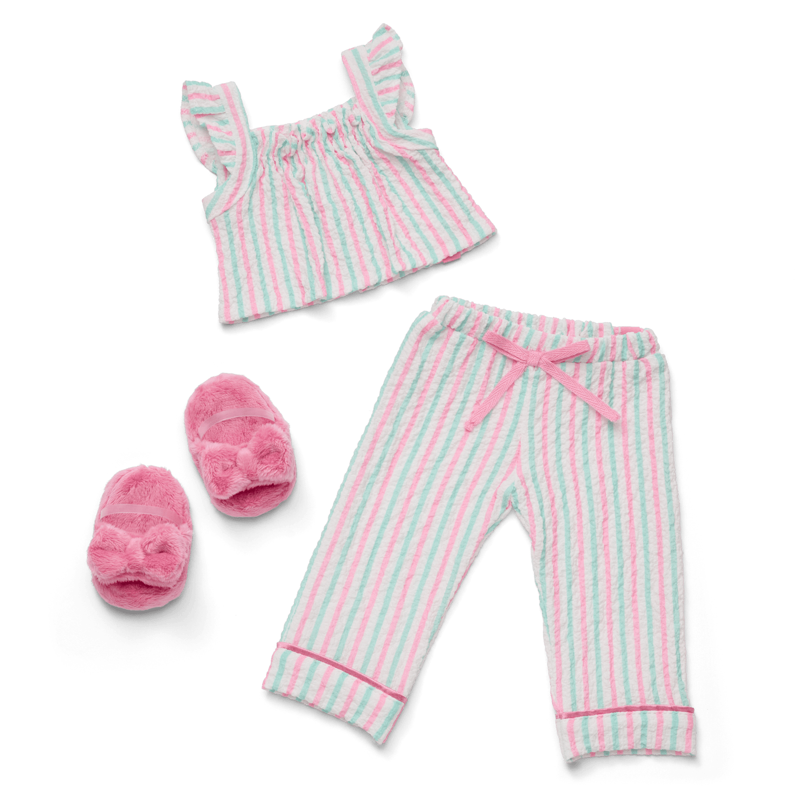 Raquel's™ Coastal Stripes Pajamas for 18-inch Dolls (Girl of the Year™ 2026) Q9