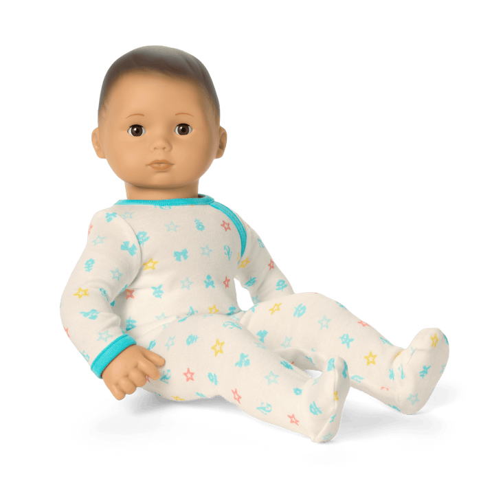 Bitty Baby® Doll #4 with black hair in Pastel Blue N2
