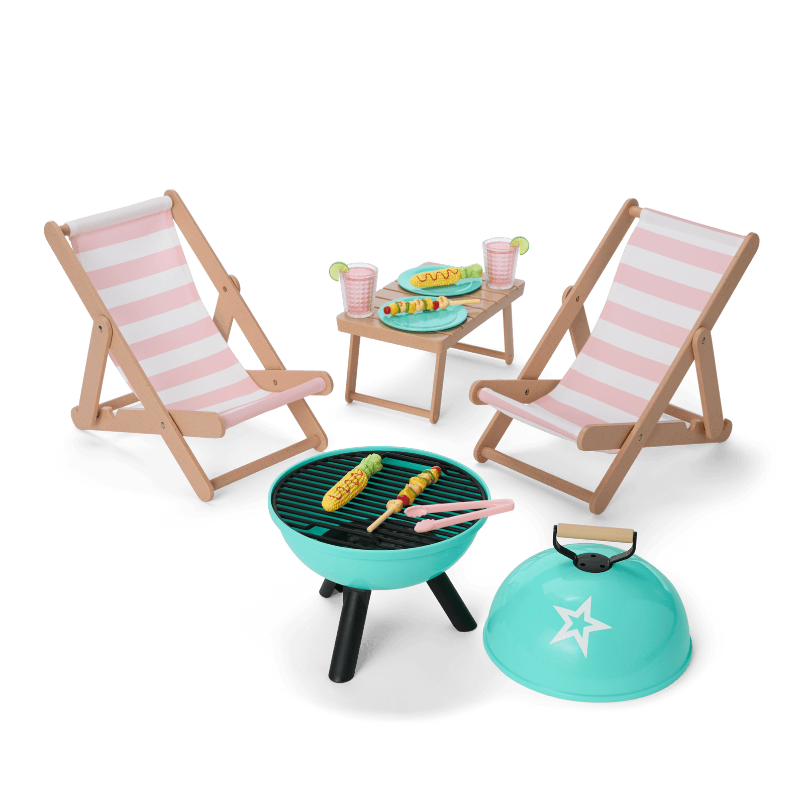 Raquel's™ Beach Chairs & Barbecue Set for 18-inch Dolls (Girl of the Year™ 2026) R2