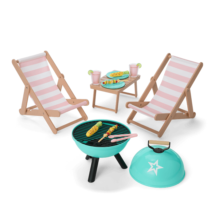 Raquel's™ Beach Chairs & Barbecue Set for 18-inch Dolls (Girl of the Year™ 2026) R2