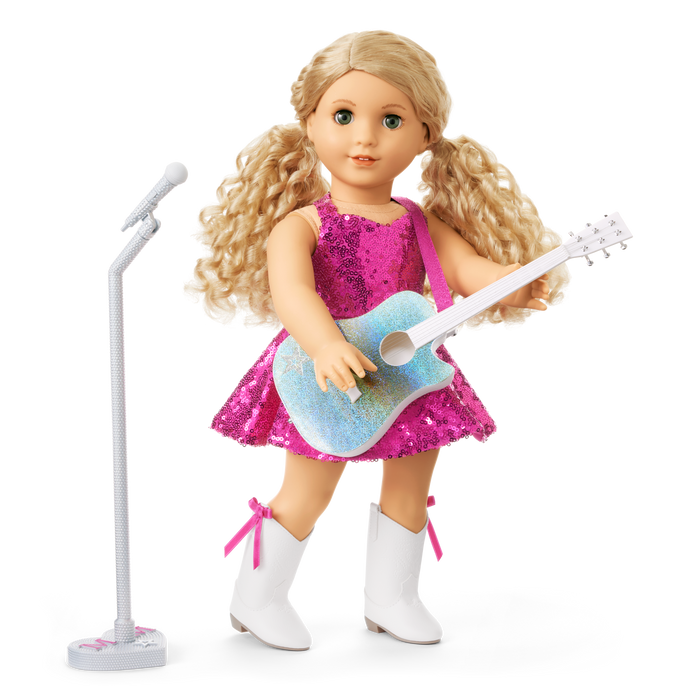 American Girl® x Megan Moroney Stage Outfit, Guitar & Mic Stand for 18-inch Dolls M7