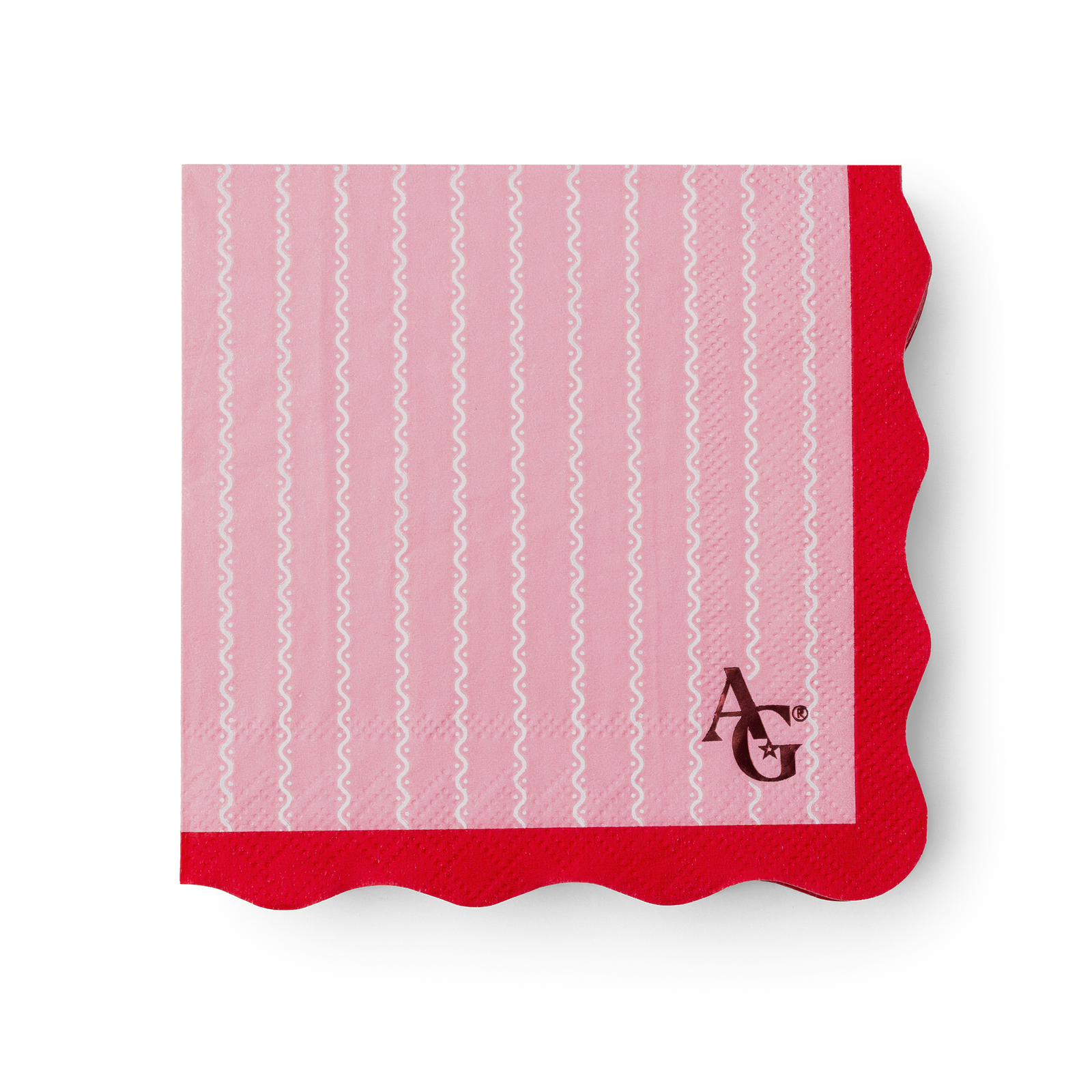 American Girl™ x Bonjour Fête Pink Pinstripe Small Napkins (Set of 20) Q8