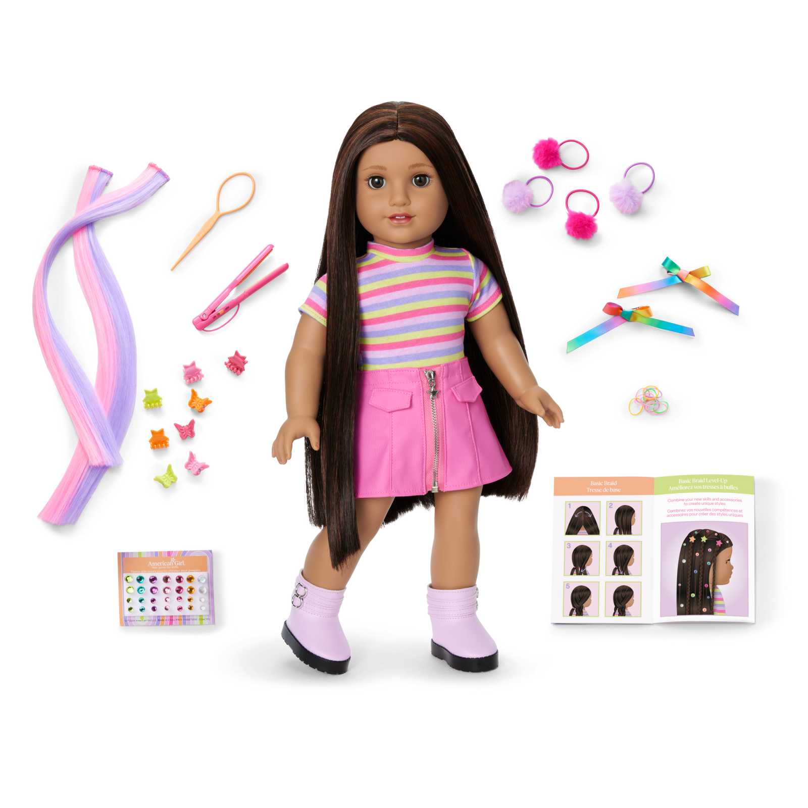 Long Hair Looks™ by Truly Me™ 18-inch Doll #134 & hair accessories M1
