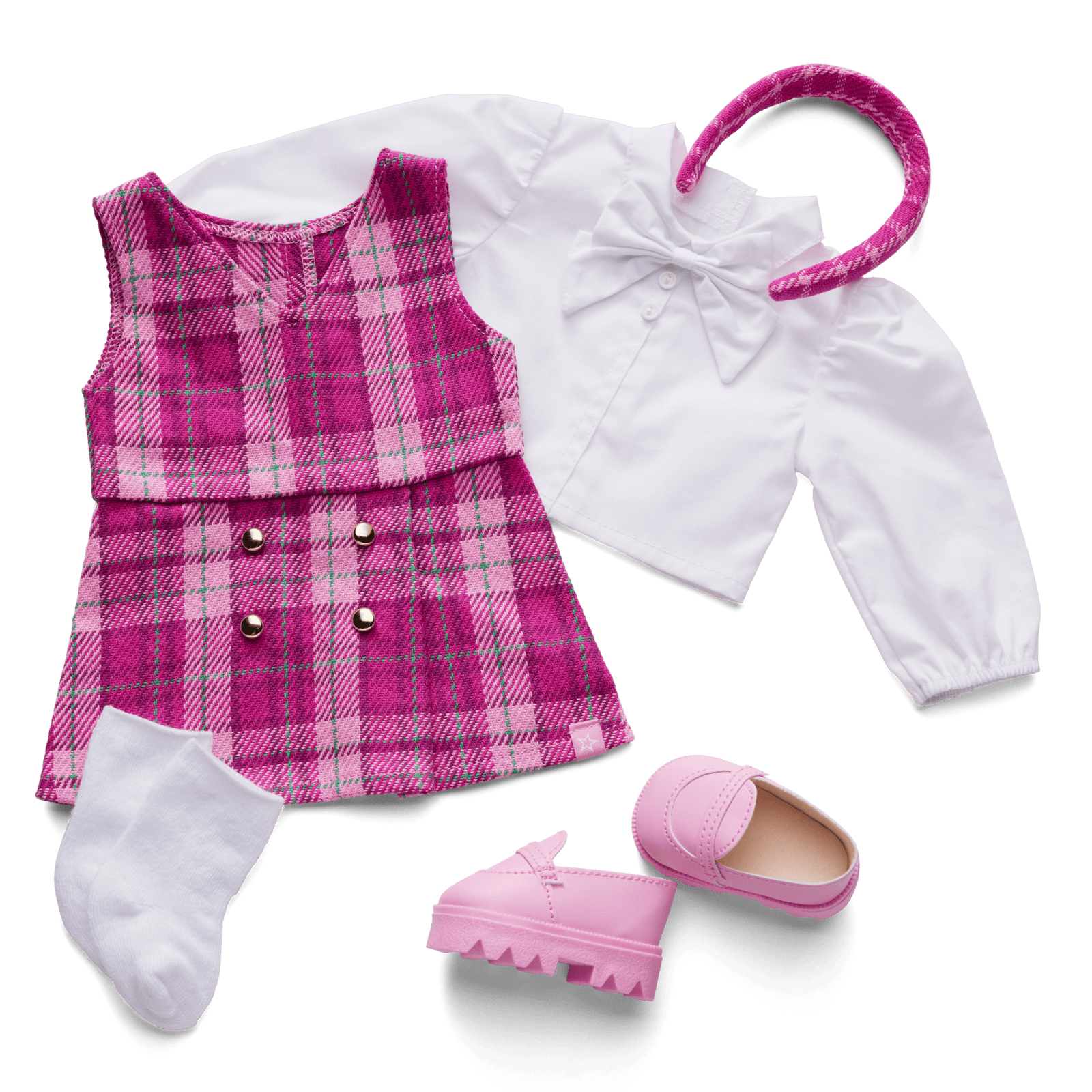 Pink & Preppy Outfit for 18-inch Dolls O3