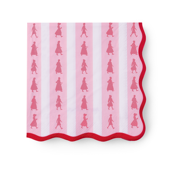 American Girl™ x Bonjour Fête Pink Stripe Large Napkins (Set of 20) P9