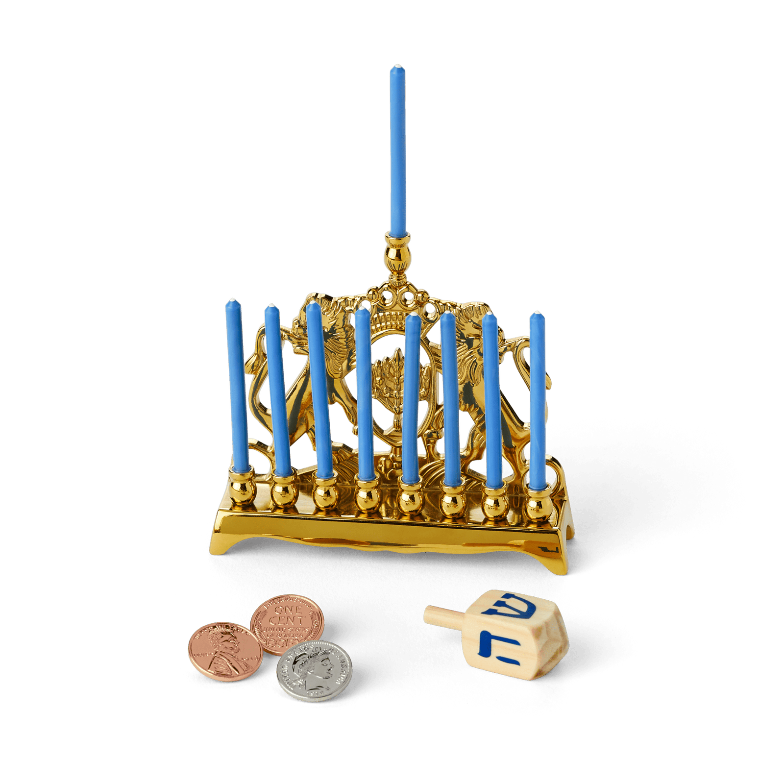 Rebecca’s™ Menorah & Dreidel Set for 18-inch Dolls (Historical Characters) O2