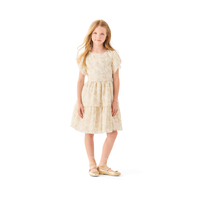 American Girl® x Janie and Jack Sparkly Cream Celebration Dress for Little Girls & Girls N8
