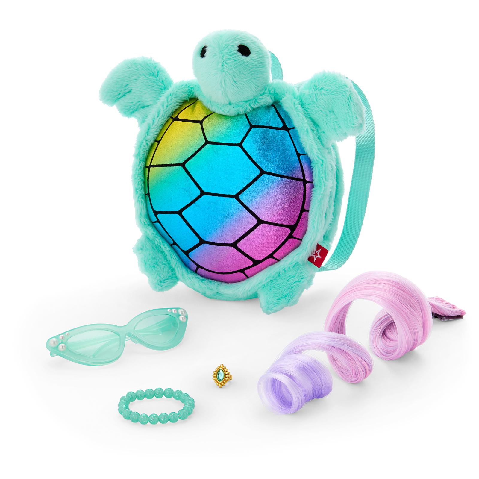 Shimmering Sea Turtle Backpack & Accessory Set for 18-inch Dolls Q5