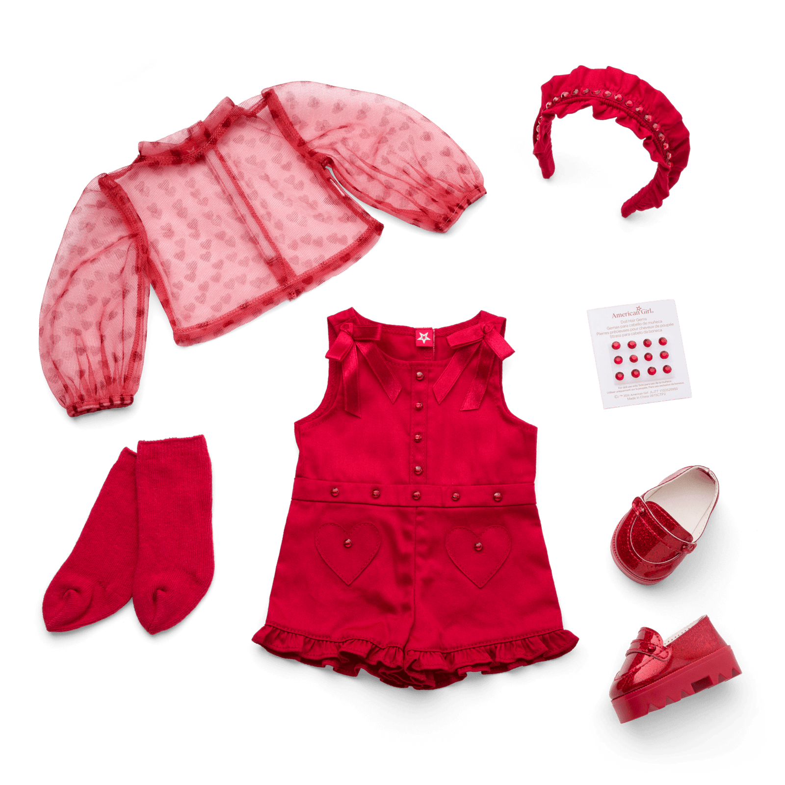 January Garnet Glam Outfit for 18-inch Dolls N0