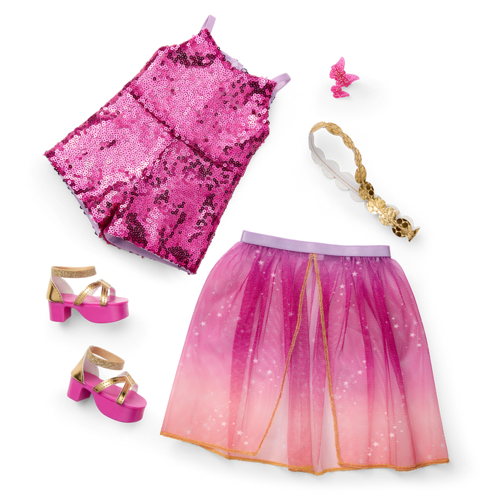 Glam Sparkly Concert Outfit for 18-inch Dolls Q3