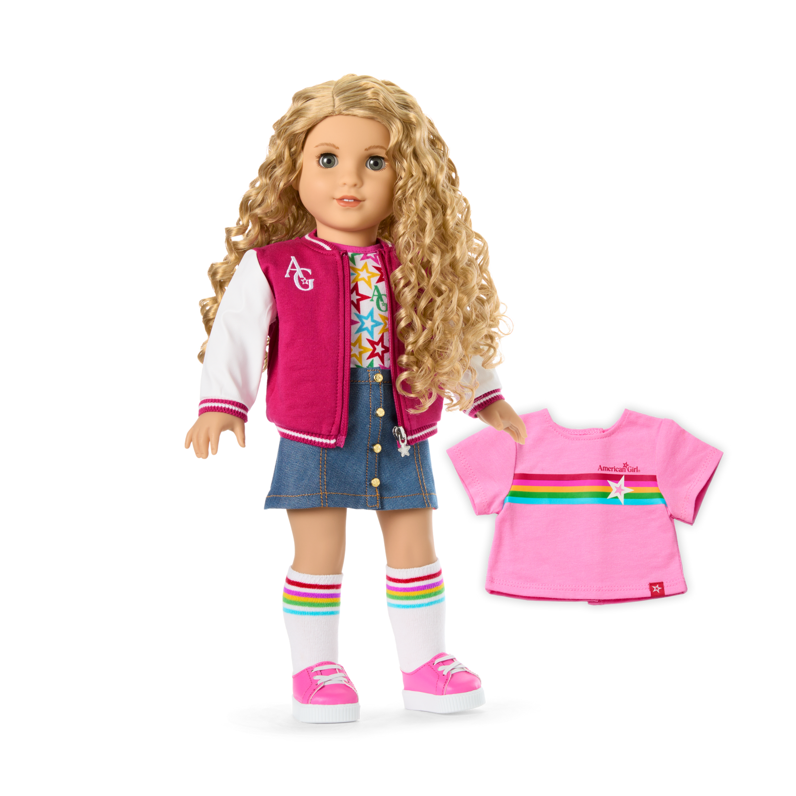 Truly Me™ 18-inch Doll #115 with curly blonde hair R9