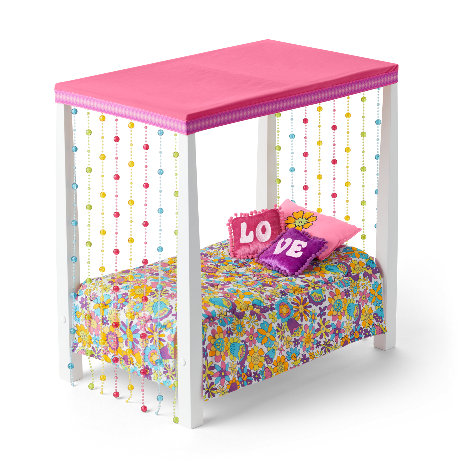 Julie’s™ Groovy Bed & Bedding for 18-inch Dolls (Historical Characters) N0