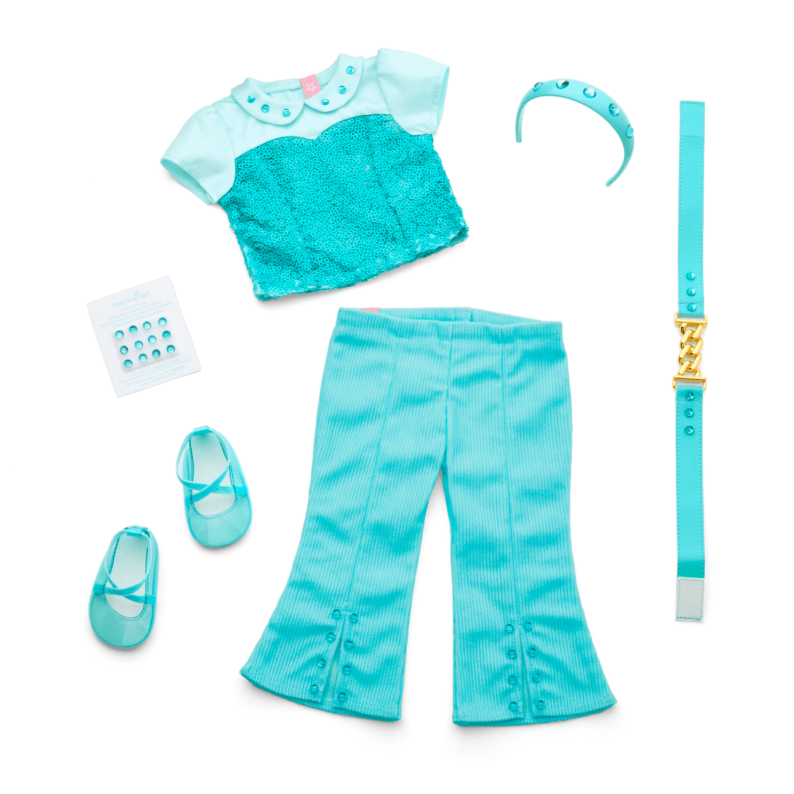 March Aquamarine Dream Outfit for 18-inch Dolls Q7