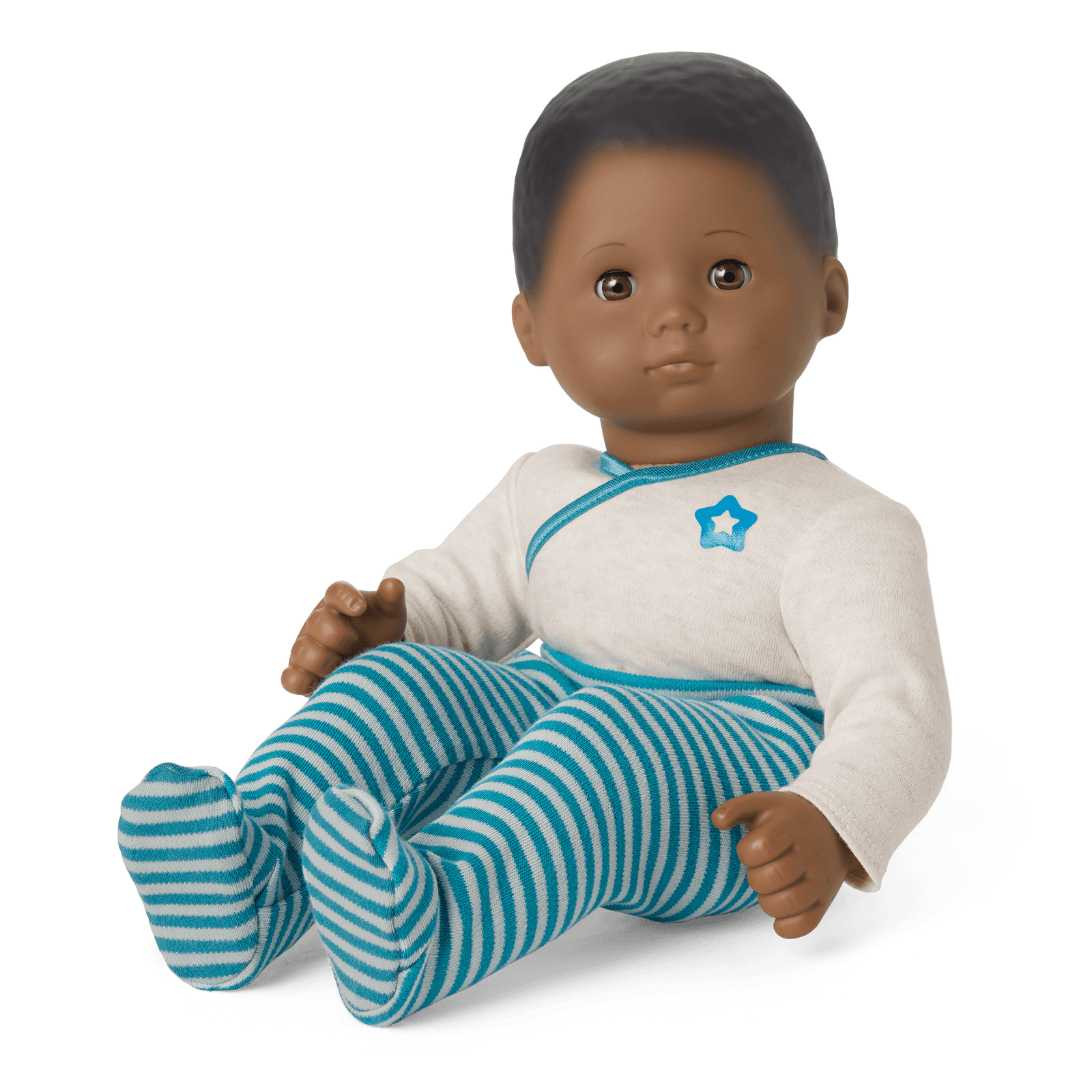 Bitty Baby® Doll #1 with black hair in Soft Blue R8