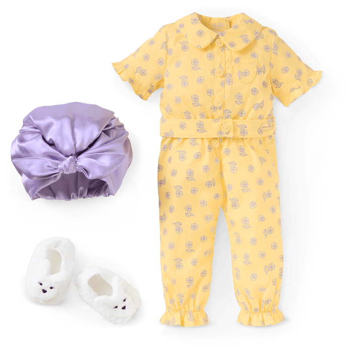 Claudie's™ Yellow Bloom Pajamas for 18-inch Dolls (Historical Characters) O5