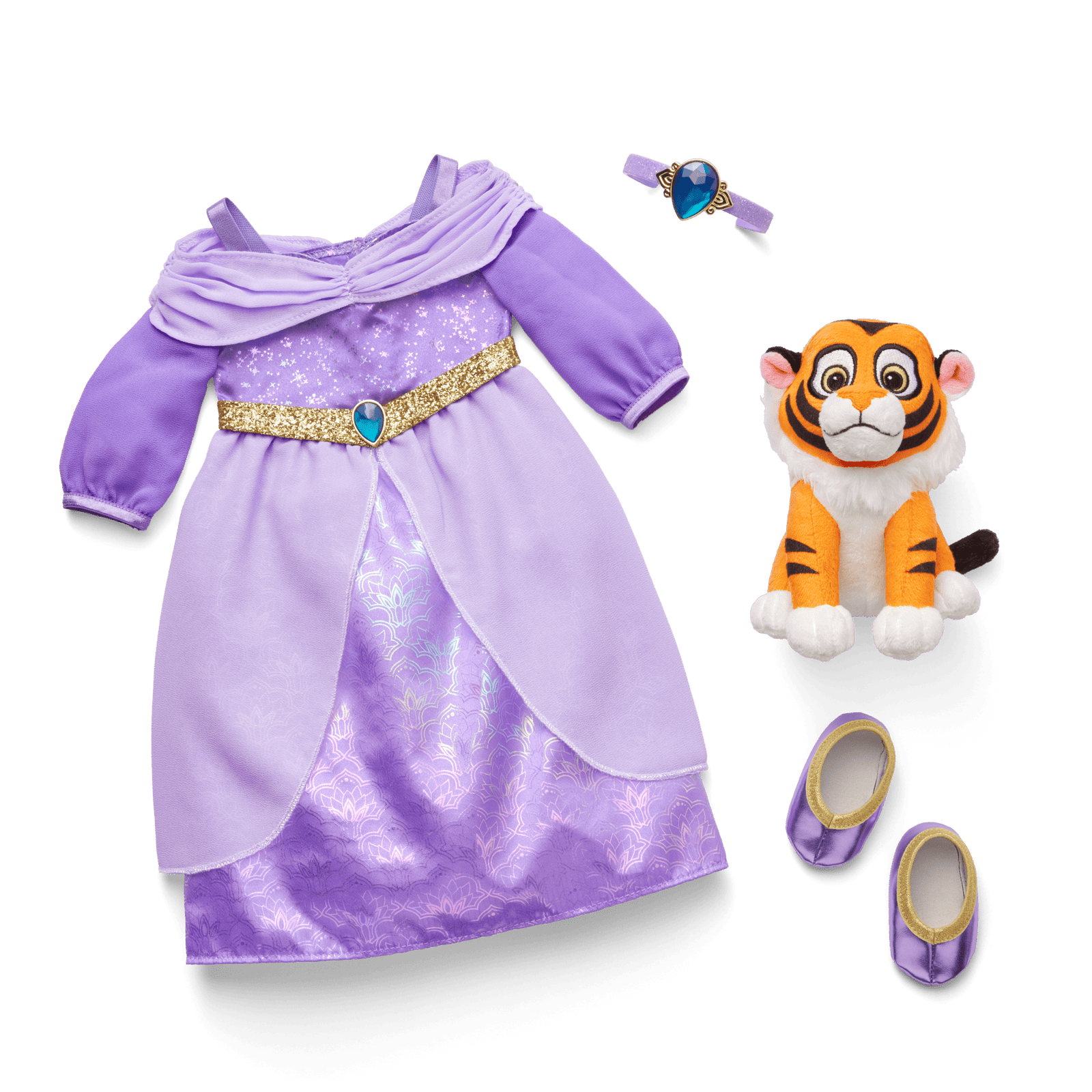 Disney Princess Jasmine Formal Dress, Baby Rajah & Accessories for 18-inch Dolls by American Girl® N0