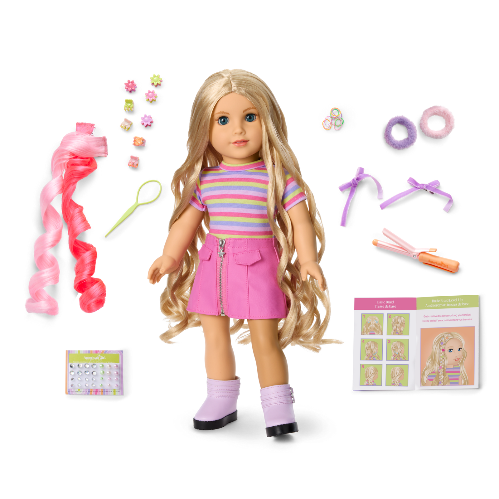 Long Hair Looks™ by Truly Me™ 18-inch Doll #133 & hair accessories R4