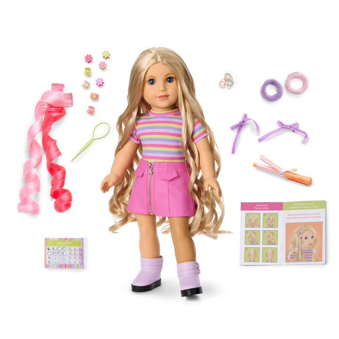 Long Hair Looks™ by Truly Me™ 18-inch Doll #133 & hair accessories R4