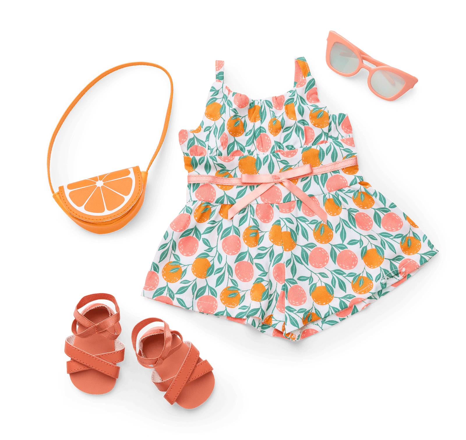 Orange You Glad It's Summer Outfit for 18-inch Dolls R0