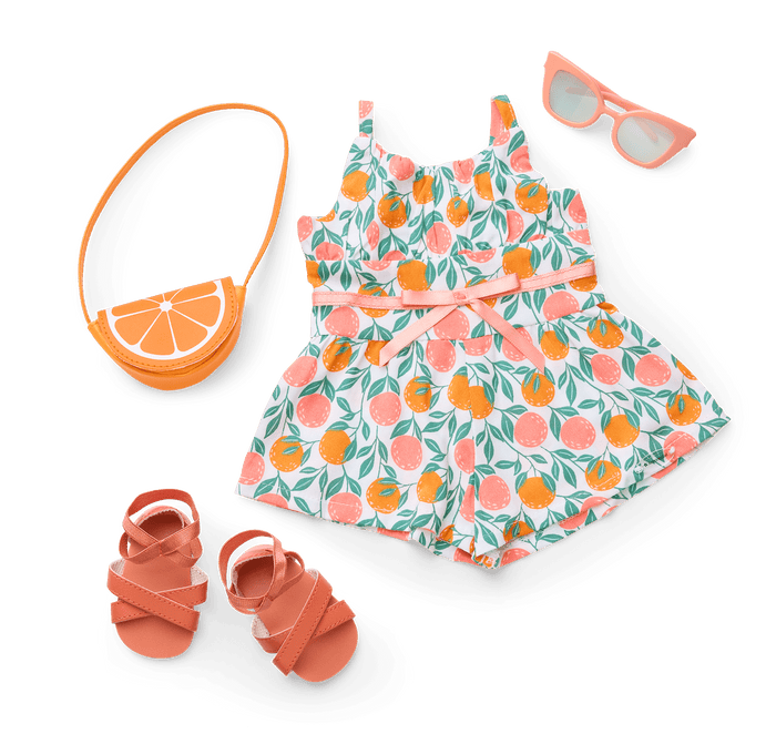 Orange You Glad It's Summer Outfit for 18-inch Dolls R0