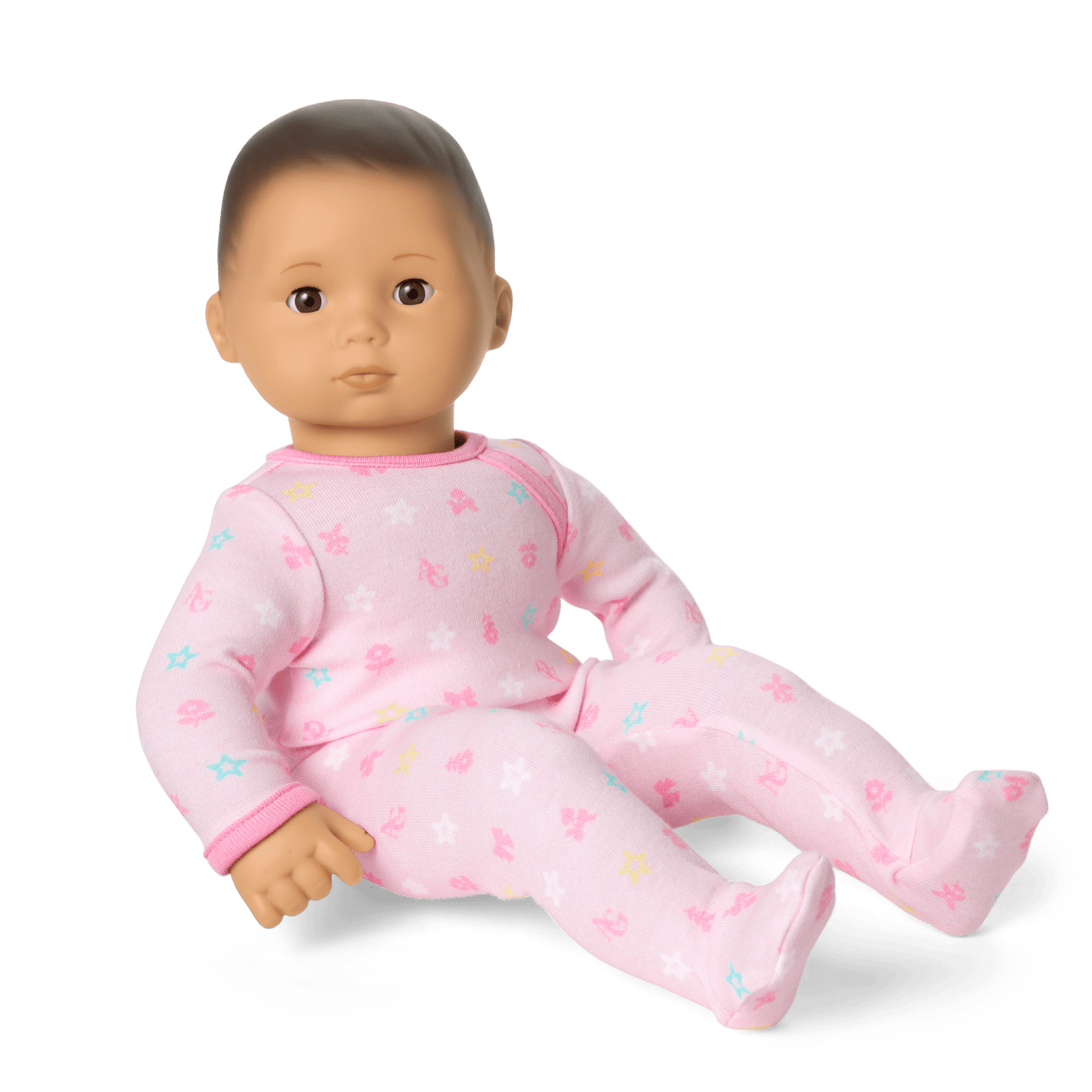 Bitty Baby® Doll #4 with black hair in Pastel Pink O5
