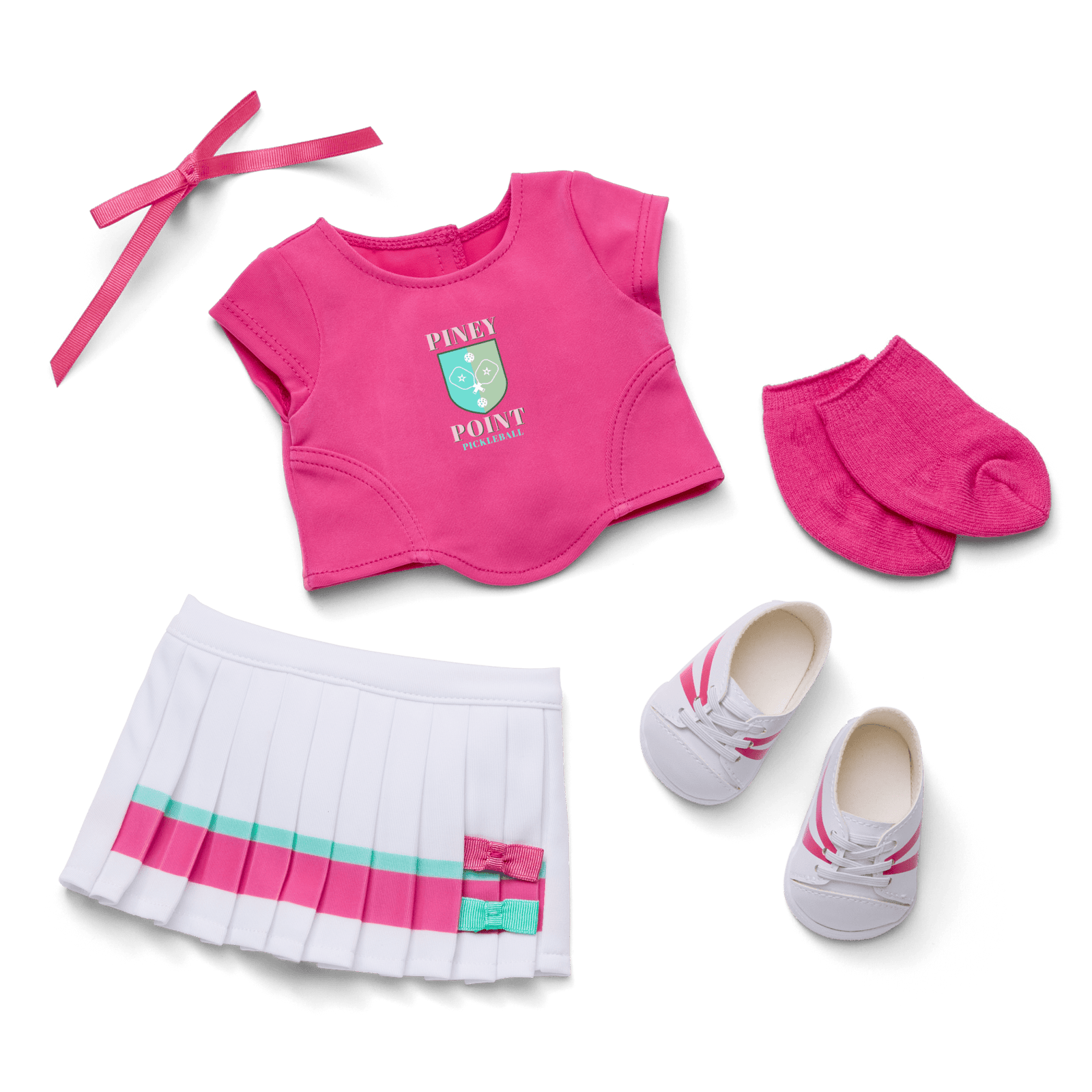 Raquel's™ Piney Point Pickleball Outfit for 18-inch Dolls (Girl of the Year™ 2026) Q5