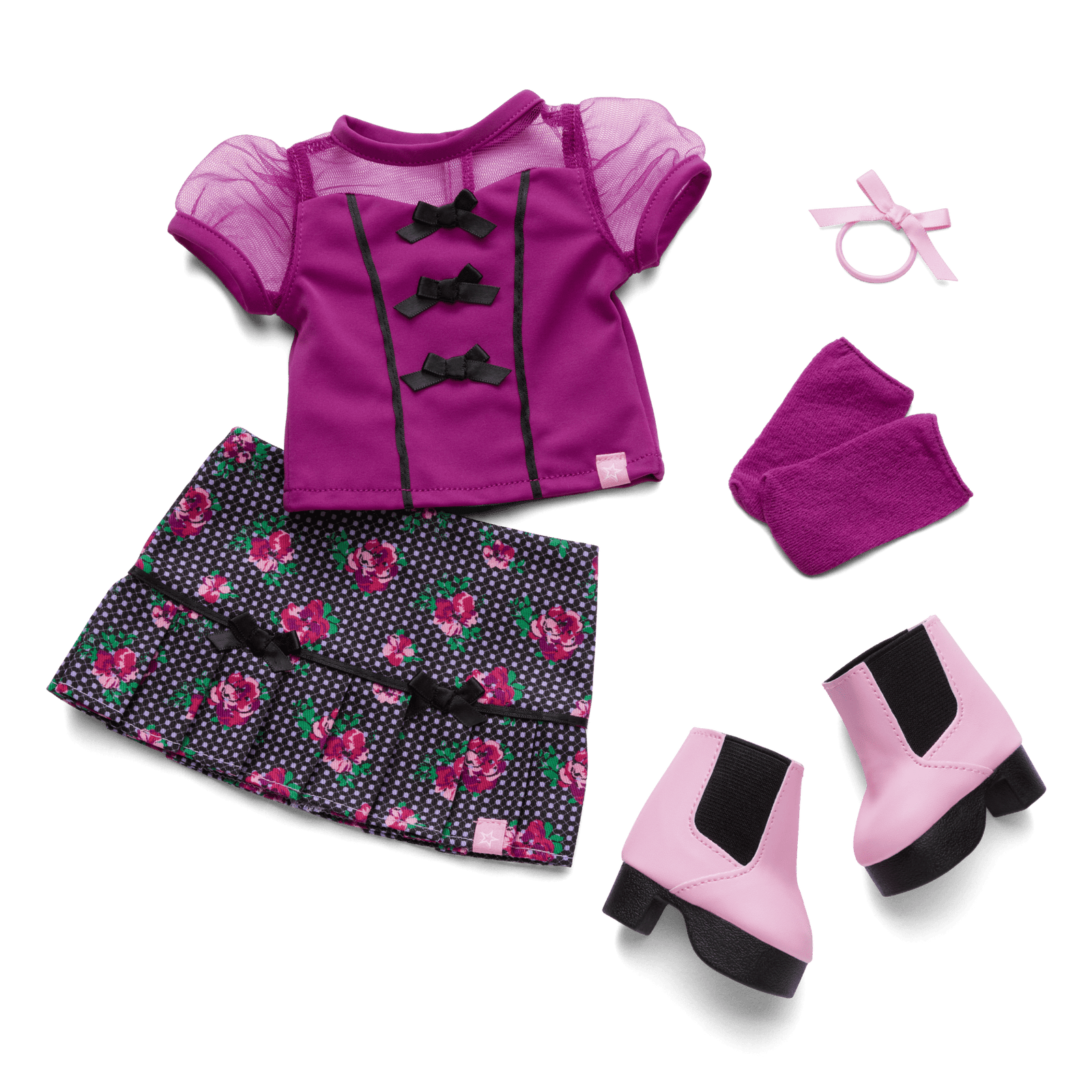 Bows & Blooms Outfit for 18-inch Dolls O6