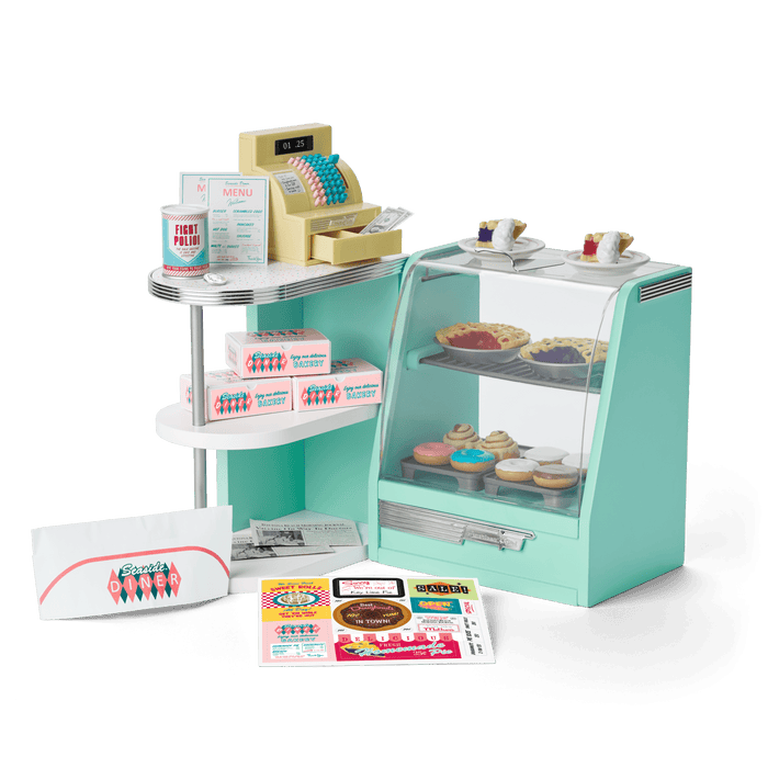 Maryellen’s™ Seaside Diner Bakery Case for 18-inch Dolls (Historical Characters) O3