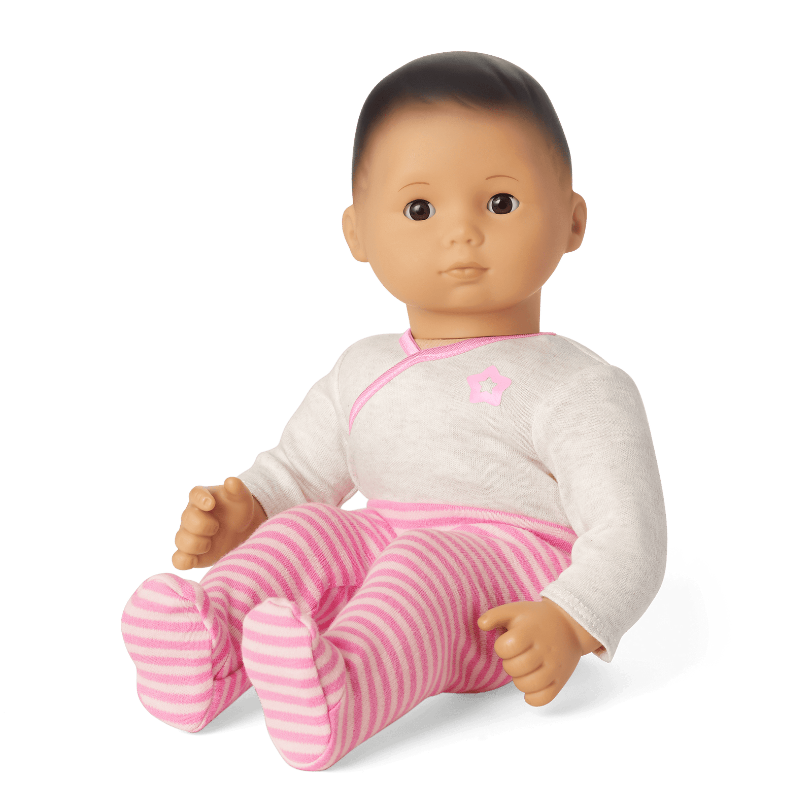 Bitty Baby® Doll #4 with black hair in Pretty Pink P0