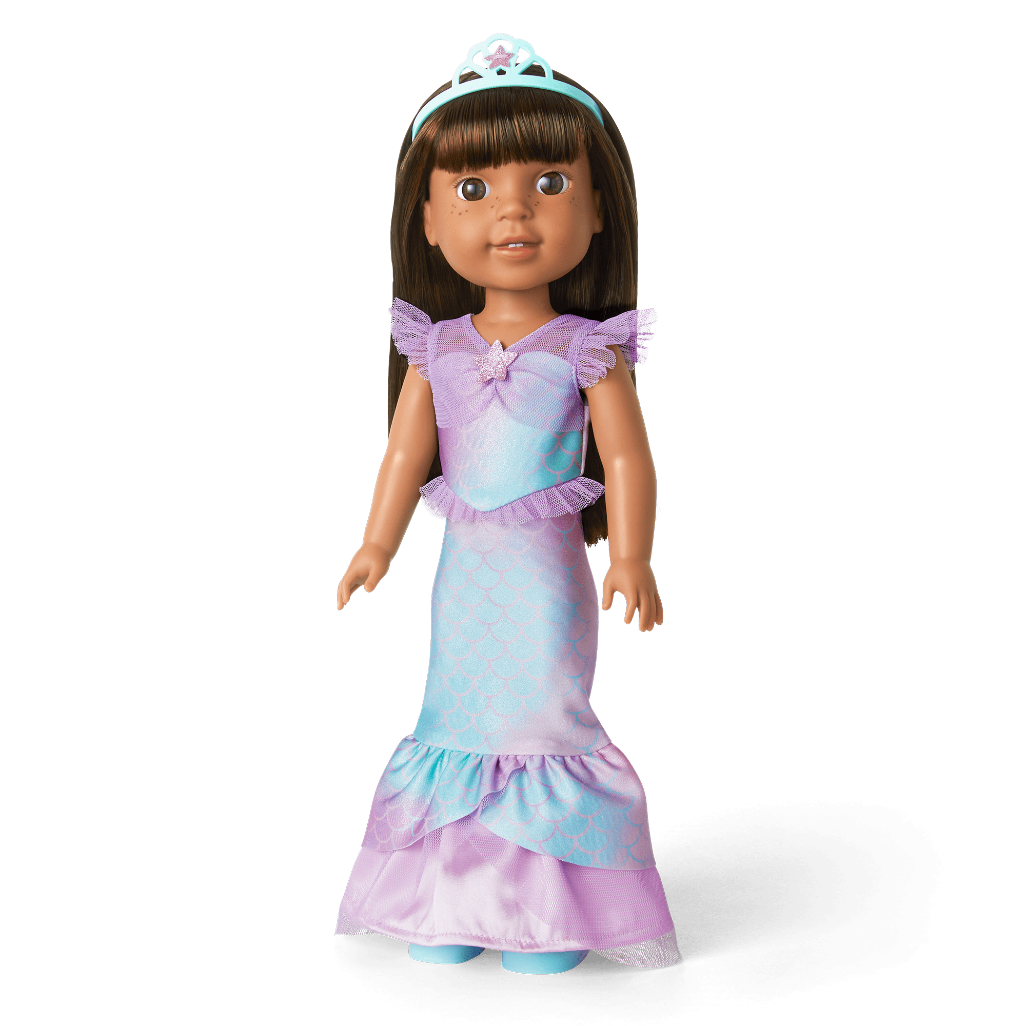 2-in-1 Sparkly Mermaid Outfit for WellieWishers™ Dolls N4