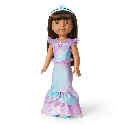 2-in-1 Sparkly Mermaid Outfit for WellieWishers™ Dolls N4