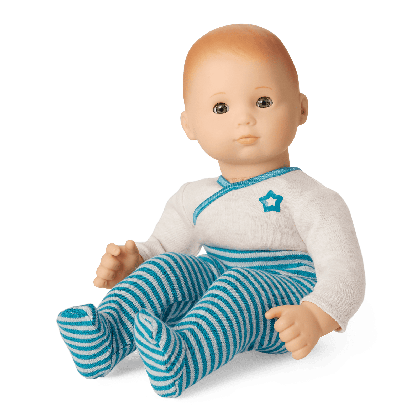 Bitty Baby® Doll #6 with red hair in Soft Blue N1