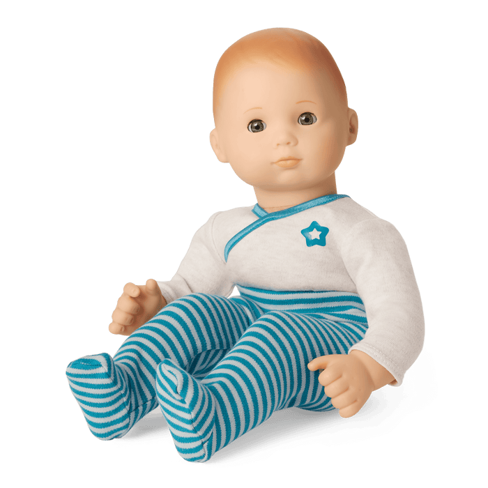 Bitty Baby® Doll #6 with red hair in Soft Blue N1