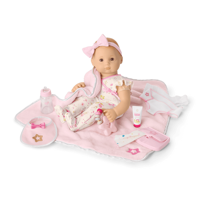 Bitty Baby® Doll #6 with red hair Care & Play Set P2