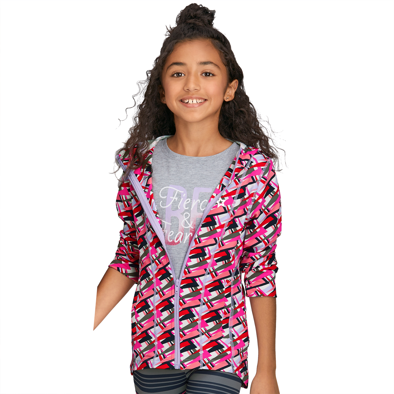 Feeling Fierce Print Jacket for Girls N7