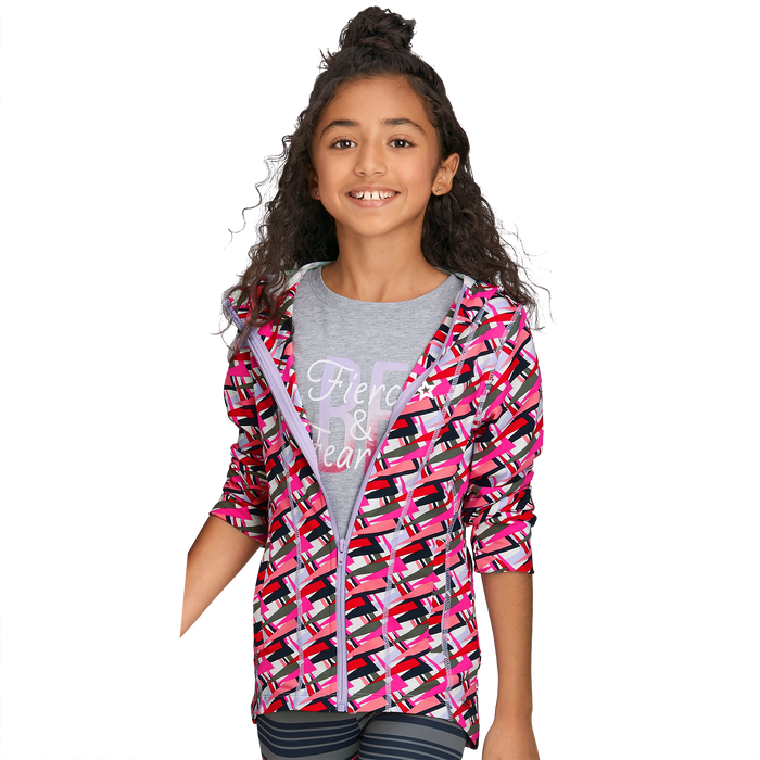 Feeling Fierce Print Jacket for Girls N7