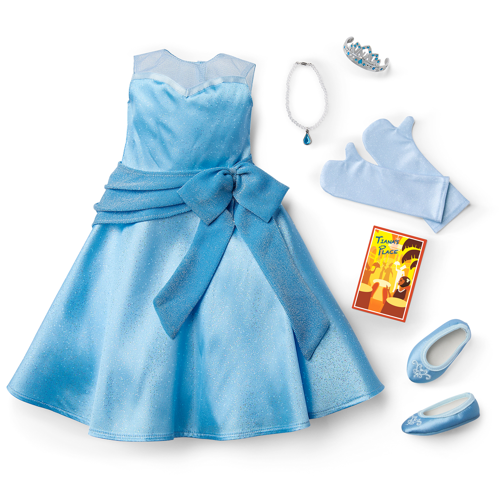 American Girl® Disney Princess Tiana Evening Star Dress & Accessories for 18-inch Dolls M7